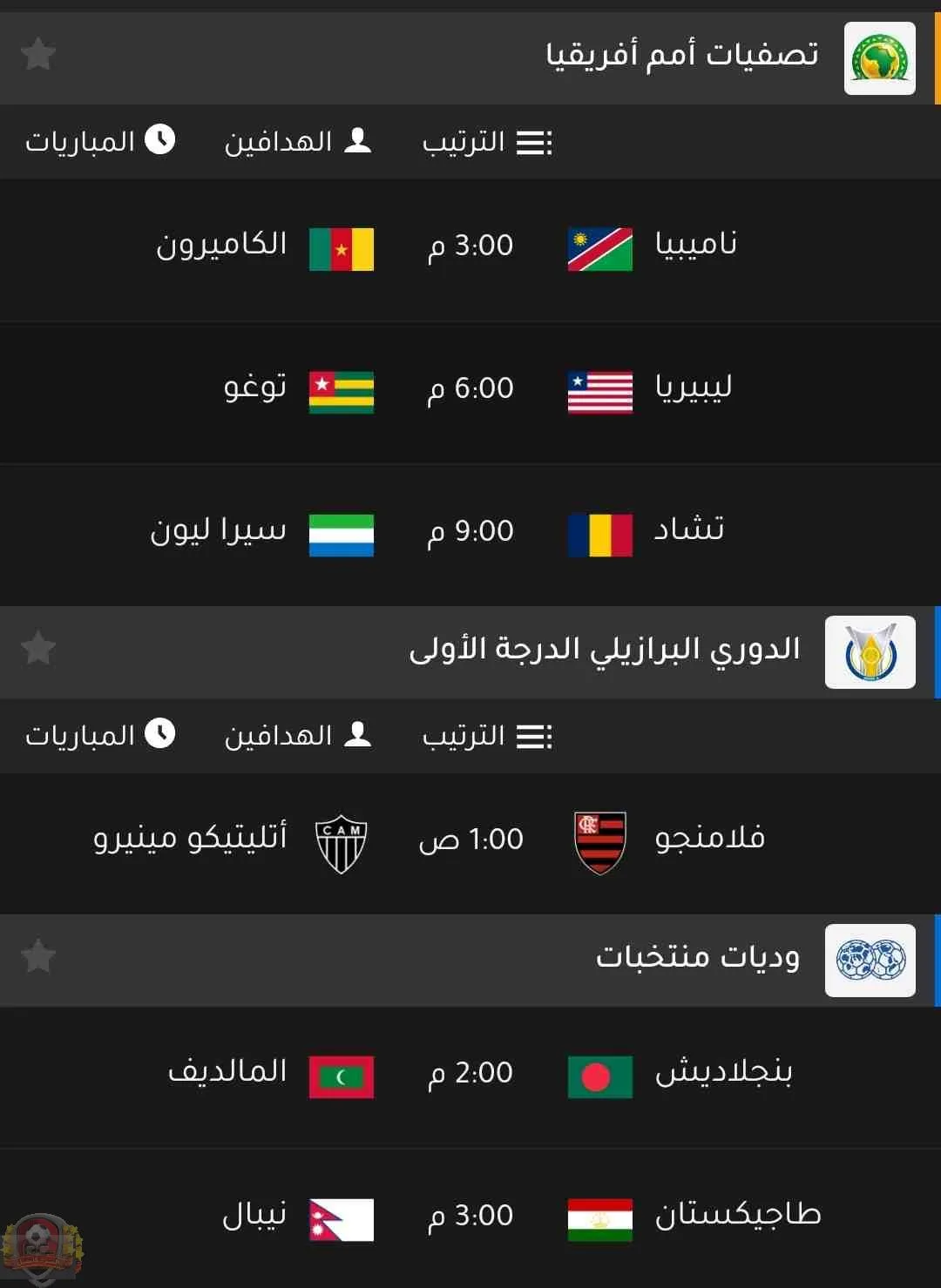 جدول بأهم المباريات في كرة القدم اليوم الأربعاء 